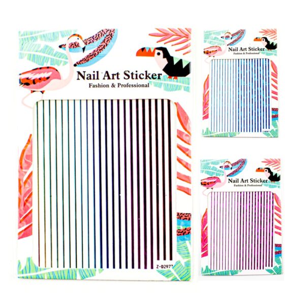 STIKERS ART NAILS LINEAS