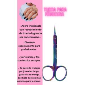 TIJERA PARA MANICURA PREMIUM TORNASOL NAIL FACTORY - Imagen 2