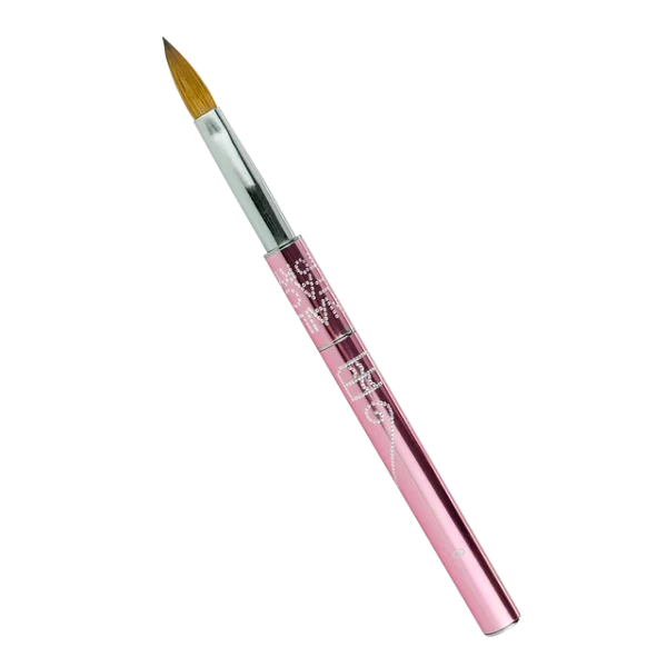Pincel de acrilico master rosa metalico spiral